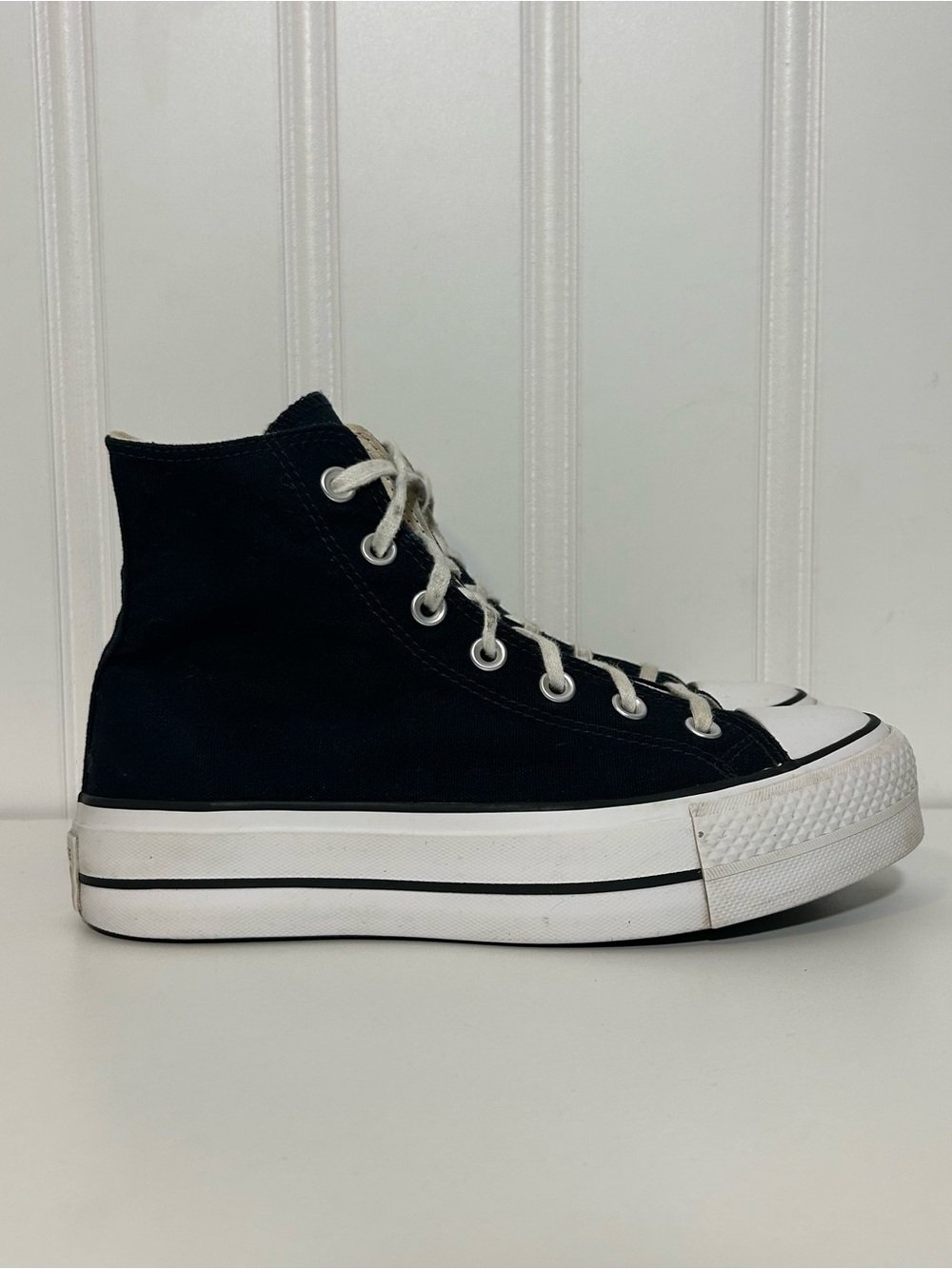 Converse ctas hi lift platform black white